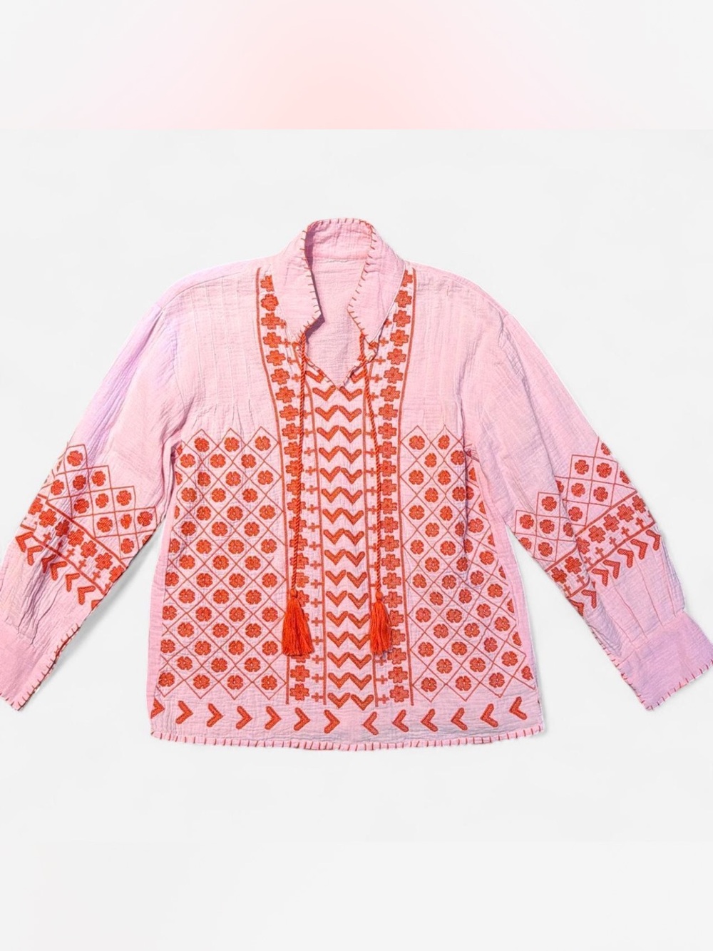 Ivy Jane New Pink Boho Chic Blouse Small
